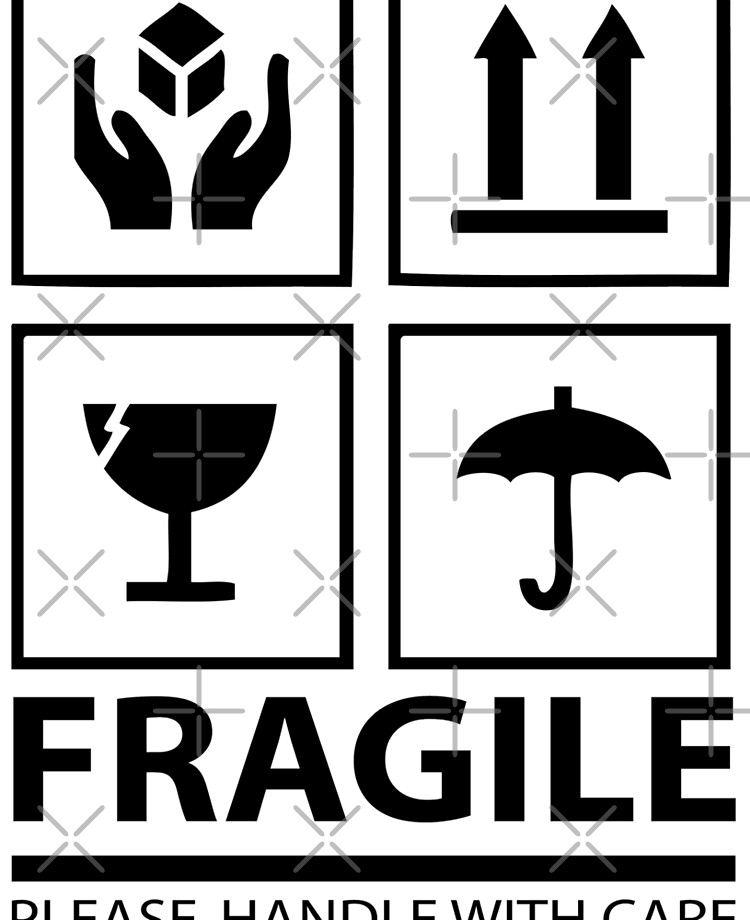 Fragile Please Handle With Care Ipad Case Skin By Metalcharisma Redbubble