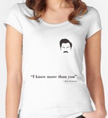I know more than you. Women's Fitted Scoop T-Shirt