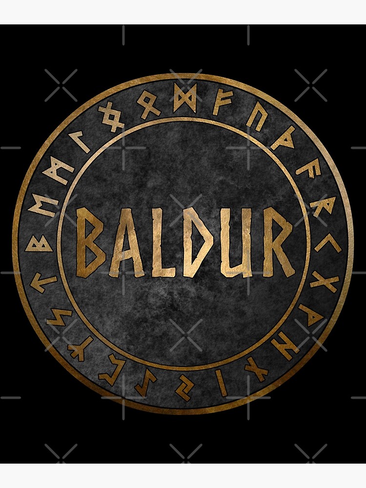 "Baldur Norse God With Viking Runes" Poster For Sale By WarlordApparel ...