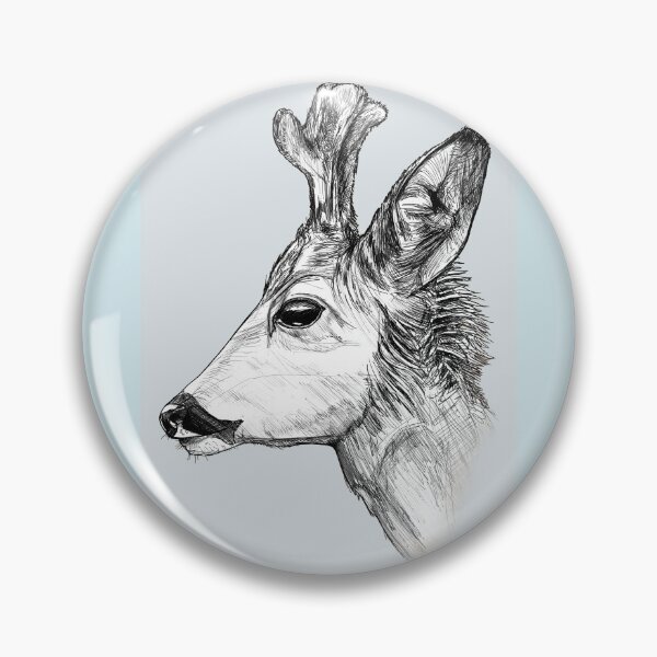 Item preview, Deer with blue grey background designed and sold by ZebritoArt.