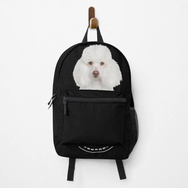 Item preview, Puppy in a pocket. White poodle puppy in a pocket. Funny, cute photo and line drawing pocket designed and sold by JellyBeenzz.