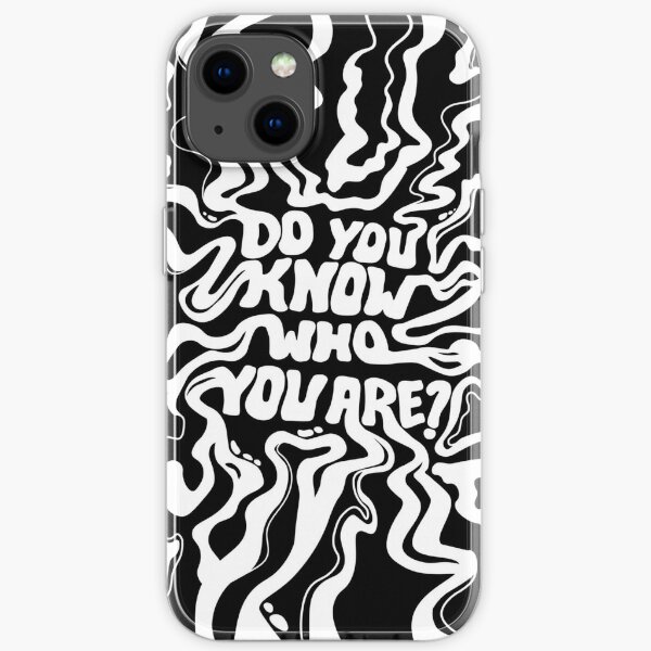 Do You Know Who You Are - Black & White iPhone Soft Case