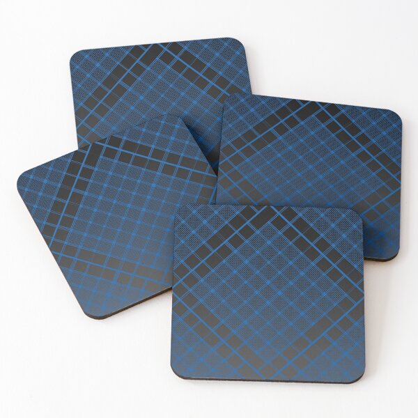Item preview, Criss Cross Wide Line Pattern Angled in Blue with Gradated Shades of Black designed and sold by Neil Feigeles.
