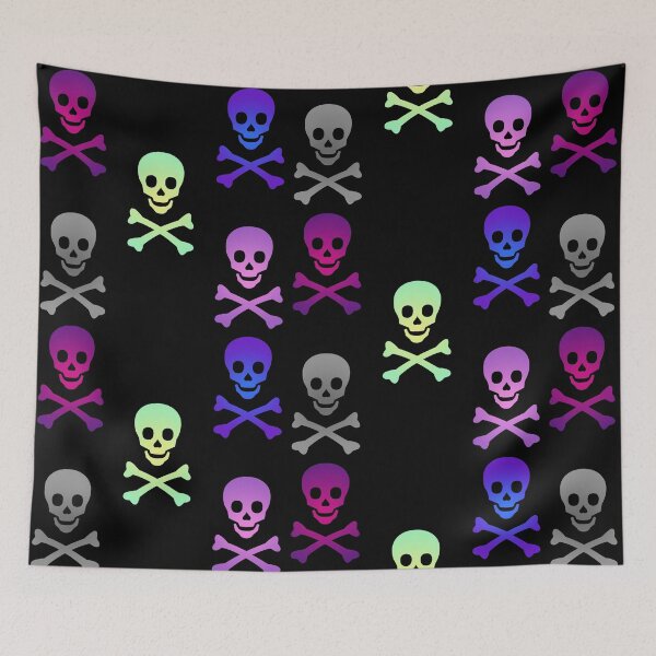 Item preview, Skull and Crossbones Pirate Flag Gradient Field designed and sold by MOP-tees.