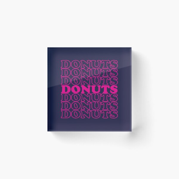 Item preview, Donuts pink typography designed and sold by Donutlovers.