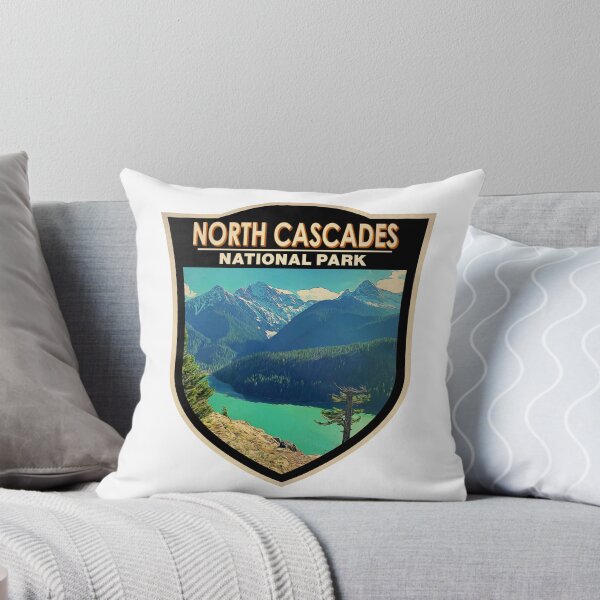 Item preview, North Cascades National Park Washington Watercolor Badge designed and sold by KrisSidDesigns.