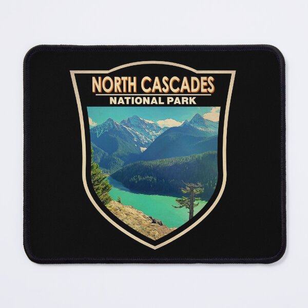 Item preview, North Cascades National Park Washington Watercolor Badge designed and sold by KrisSidDesigns.