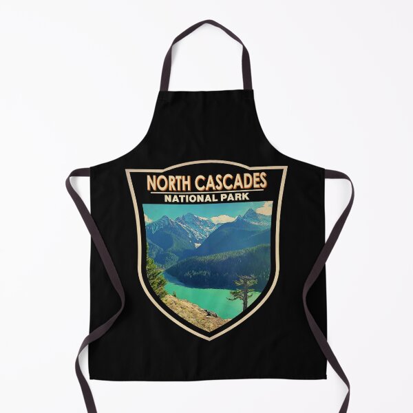 Aperçu de l'œuvre Badge aquarelle du parc national des North Cascades à Washington créée et vendue par KrisSidDesigns.