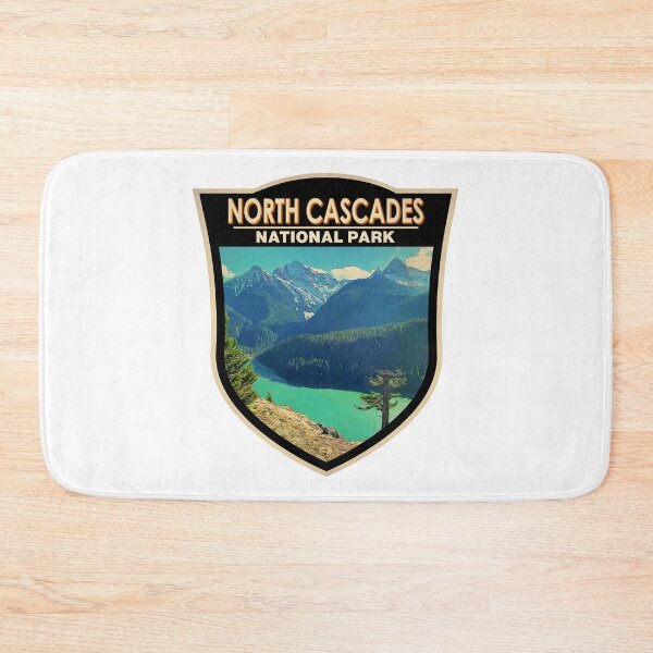 Item preview, North Cascades National Park Washington Watercolor Badge designed and sold by KrisSidDesigns.