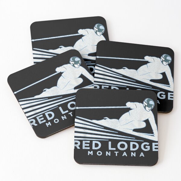 Item preview, Retro Ski Red Lodge, Montana Illustration - Vintage Snow Ski designed and sold by GracielaSimms.