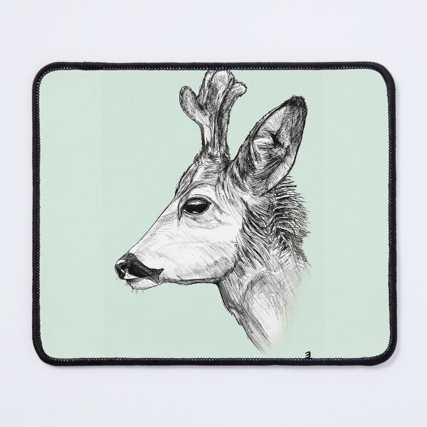 Item preview, Deer with duck blue background designed and sold by ZebritoArt.