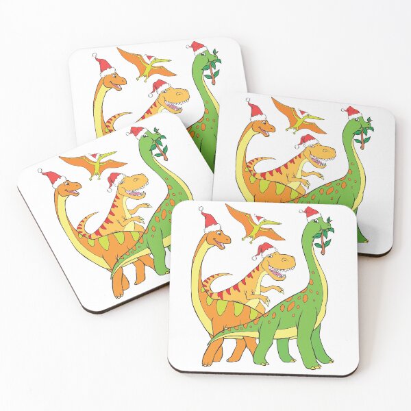Item preview, Dino Christmas Dinosaur Santa Hat T-Rex Brachiosaurus designed and sold by samshirts.