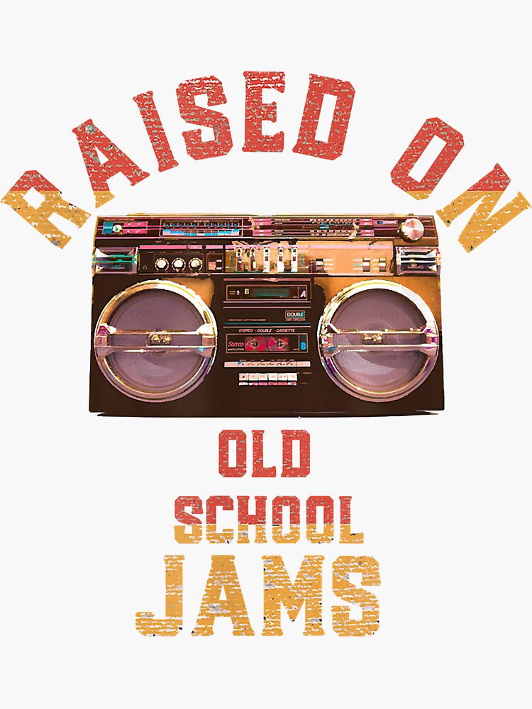 Raised On Old School Jams Vintage Hip Hop R&B Music Raglan Baseball Tee