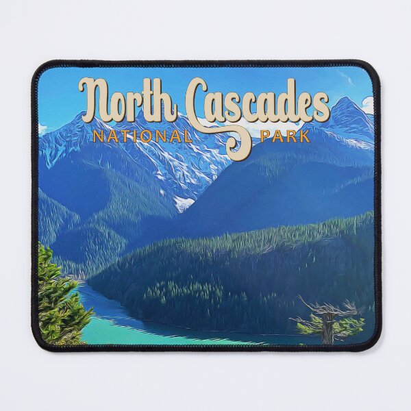 Item preview, North Cascades National Park Washington Watercolor Vintage designed and sold by KrisSidDesigns.