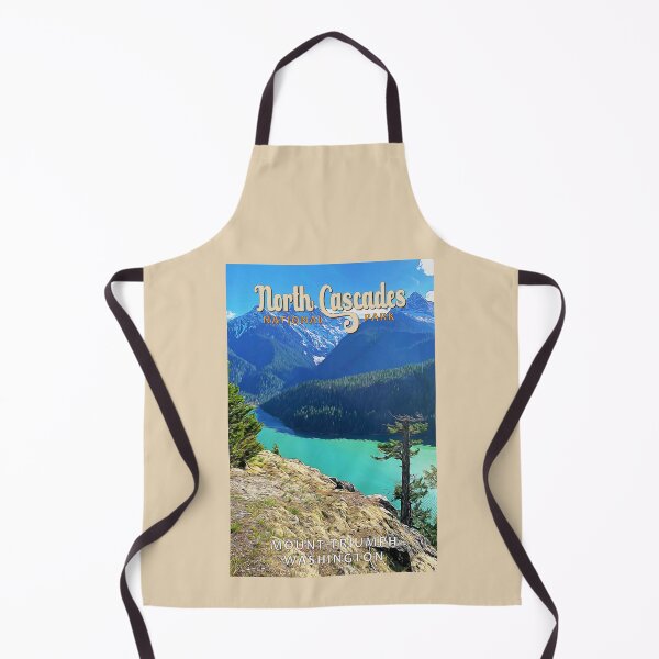 Aperçu de l'œuvre Parc national des North Cascades Washington Aquarelle Vintage créée et vendue par KrisSidDesigns.