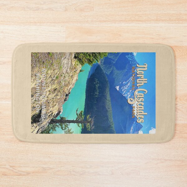 Item preview, North Cascades National Park Washington Watercolor Vintage designed and sold by KrisSidDesigns.