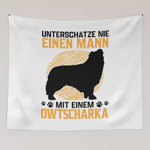 Item preview, Man with Caucasian Ovcharka Kaukase saying designed and sold by madgrfx.