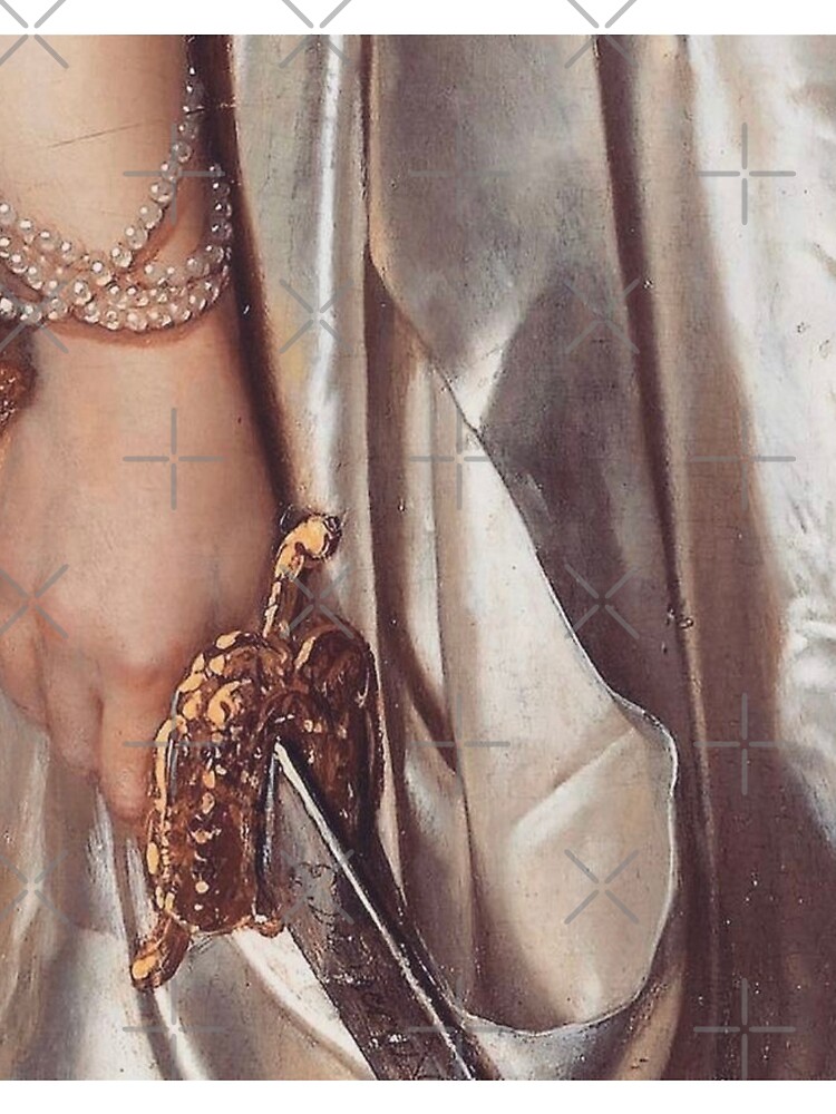 Thumbnail 3 of 3, Scarf, Woman with Sword Renaissance Painting designed and sold by Bellathewilde.