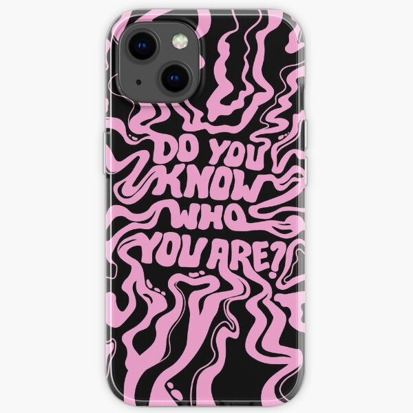 Wissen Sie, wer Sie sind - Pink & Black iPhone Flexible Hülle