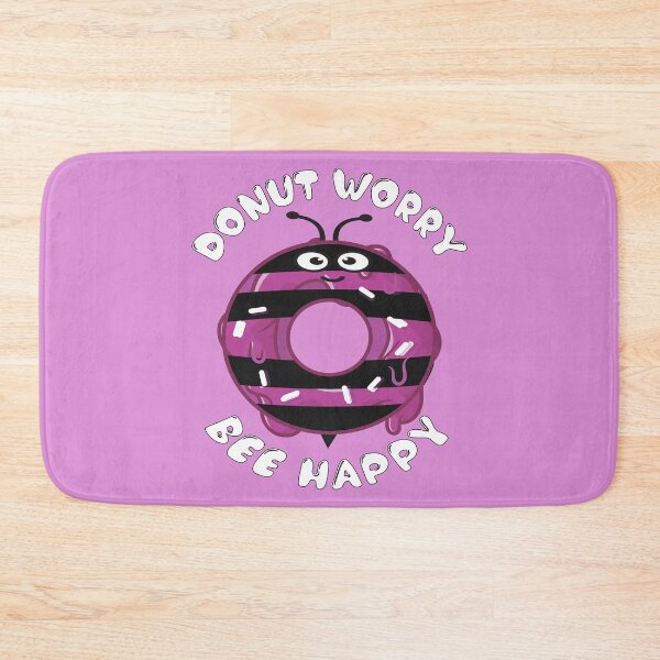 Item preview, Donut worry bee happy,funny word puns designed and sold by Donutlovers.