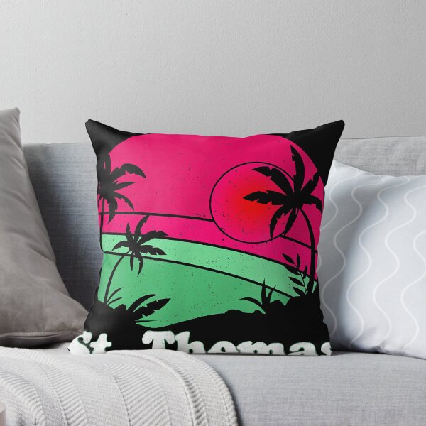 Artikelvorschau, Retro-Str.-Thomas-Strand-Design-St.-Thomas-Illustration entworfen und verkauft von GracielaSimms.