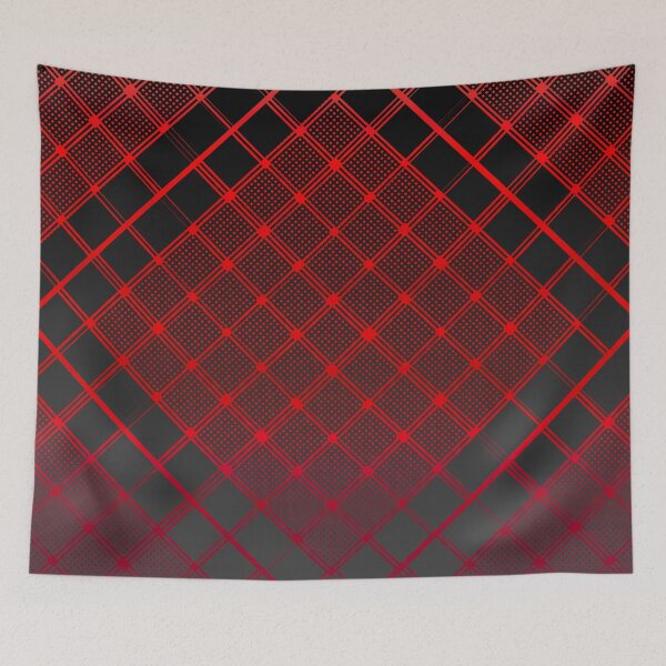 Item preview, Criss Cross Wide Line Pattern Angled in Red with Gradated Shades of Black designed and sold by Neil Feigeles.