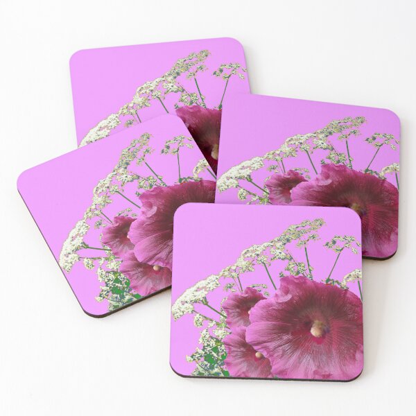 Item preview,  PURPLE HOLLYHOCK LILAC COLOR GARDEN ART  designed and sold by sharlesart.