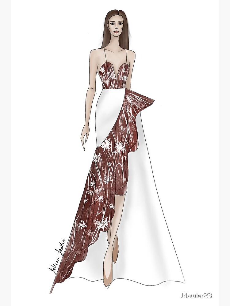 Evening gown | Fashion illustration sketches dresses, Dress illustration, Fashion  illustration dresses