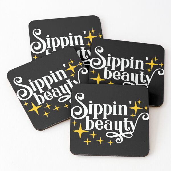 Item preview, Sipping Beauty White and Gold designed and sold by NessiCreates.