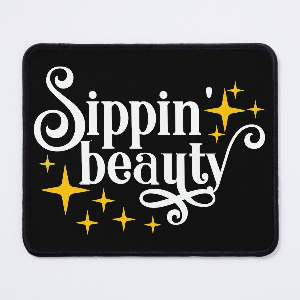 Item preview, Sipping Beauty White and Gold designed and sold by NessiCreates.