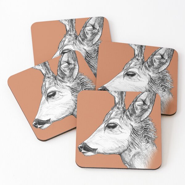Item preview, Deer with terracotta background designed and sold by ZebritoArt.