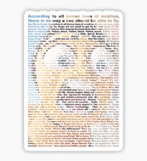 bee movie script Sticker