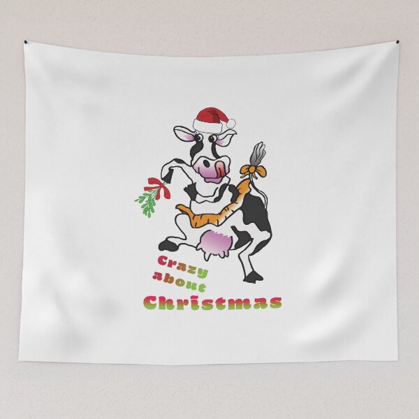 Item preview, Cow Crazy, crazy about Christmas designed and sold by albadawnart.