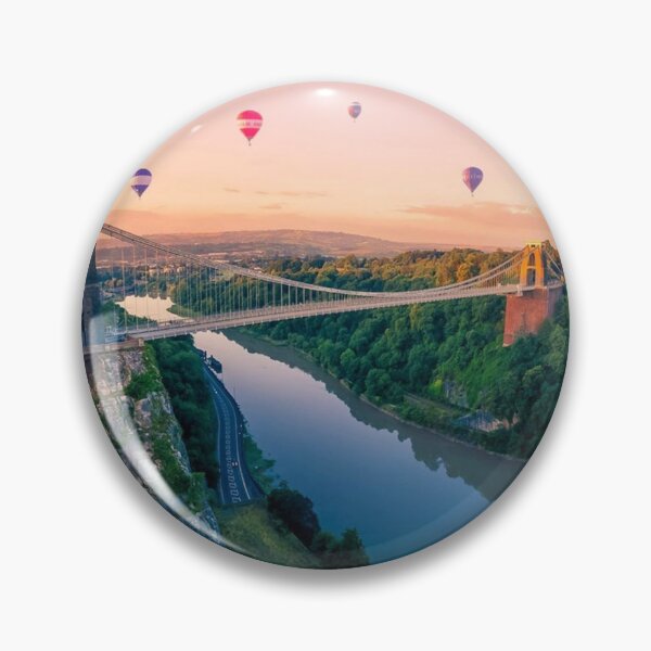 Item preview, Bristol Clifton Suspension Bridge England UK city bristol city of bristol balloons pretty sunset sky designed and sold by emcazalet.