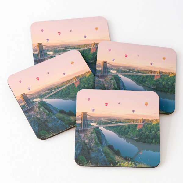 Item preview, Bristol Clifton Suspension Bridge England UK city bristol city of bristol balloons pretty sunset sky designed and sold by emcazalet.