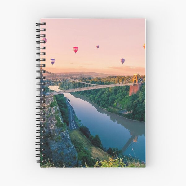 Item preview, Bristol Clifton Suspension Bridge England UK city bristol city of bristol balloons pretty sunset sky designed and sold by emcazalet.
