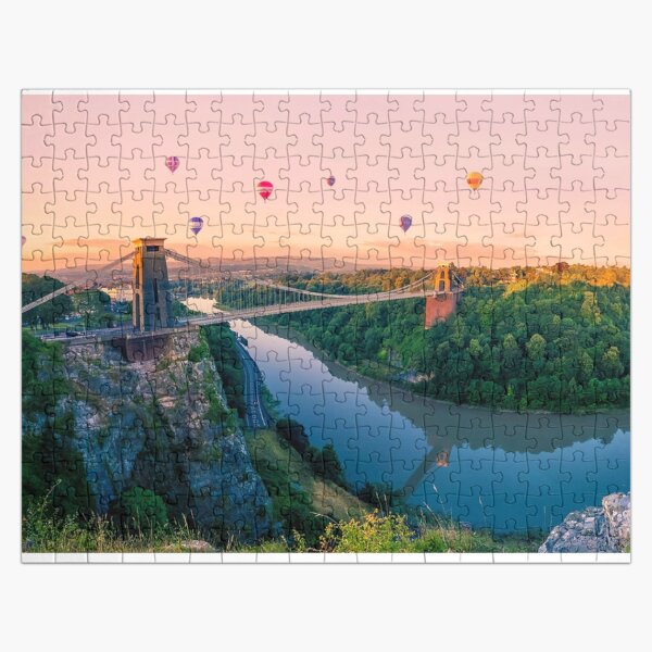 Item preview, Bristol Clifton Suspension Bridge England UK city bristol city of bristol balloons pretty sunset sky designed and sold by emcazalet.