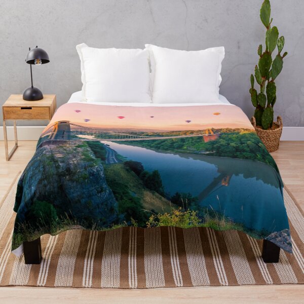 Item preview, Bristol Clifton Suspension Bridge England UK city bristol city of bristol balloons pretty sunset sky designed and sold by emcazalet.