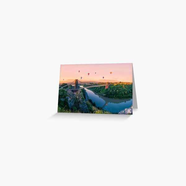 Item preview, Bristol Clifton Suspension Bridge England UK city bristol city of bristol balloons pretty sunset sky designed and sold by emcazalet.