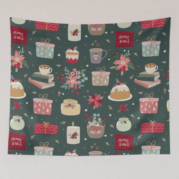 Item preview, Green christmas vibes pattern designed and sold by Terelaska.