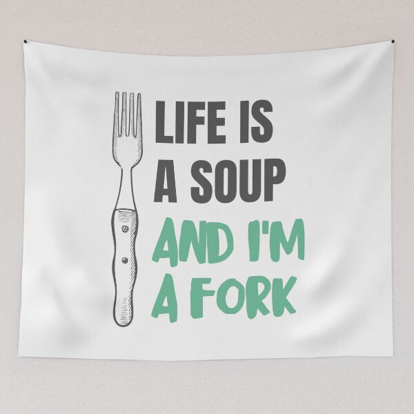 Item preview, Life Is A Soup Life Phrases Life Is Tough designed and sold by StickerbashCo.