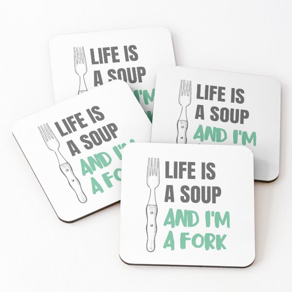 Item preview, Life Is A Soup Life Phrases Life Is Tough designed and sold by StickerbashCo.