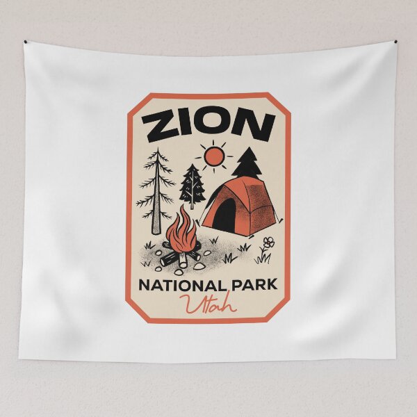 Item preview, Zion National Park Retro Camping designed and sold by HalpinDesign.