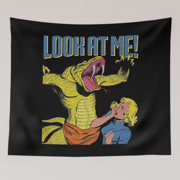 Item preview, Vintage Monster Snake Fangs Blonde Horror Poster Gift designed and sold by TheAplus.
