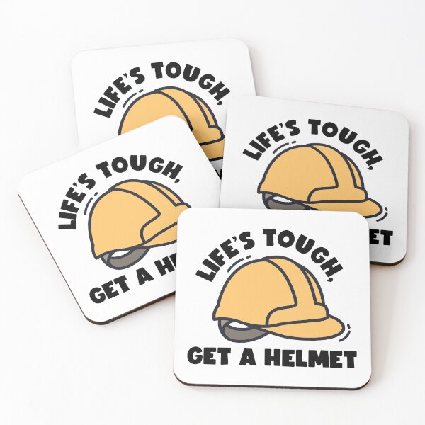 Item preview, Life Is Hard Life Quotes Get A Helmet designed and sold by StickerbashCo.