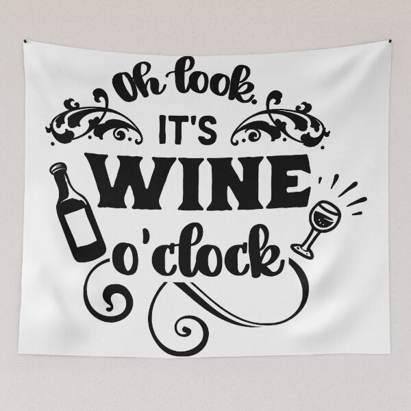 Item preview, It's Wine o'Clock designed and sold by NessiCreates.