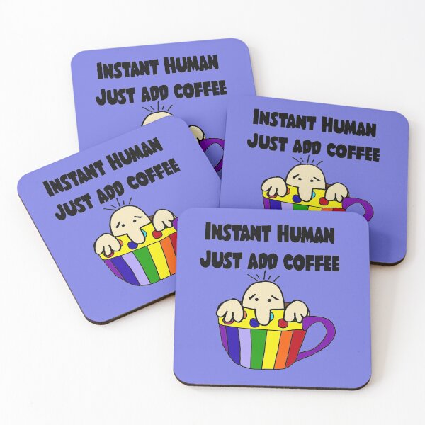 Item preview, Funny Instant Human just add coffee Cartoon designed and sold by Nature's Fancy.