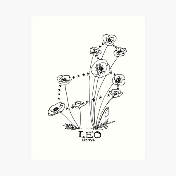 Item preview, Floral Constellation - Leo designed and sold by zoazig.