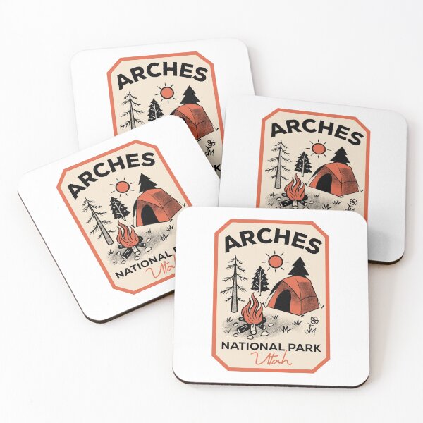 Aperçu de l'œuvre Arches National Park Retro Camping créée et vendue par HalpinDesign.