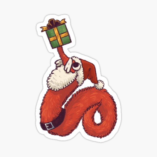 Vista previa del artículo con la obra «Santa Squirmle», diseñado y vendido por ponysprout.
